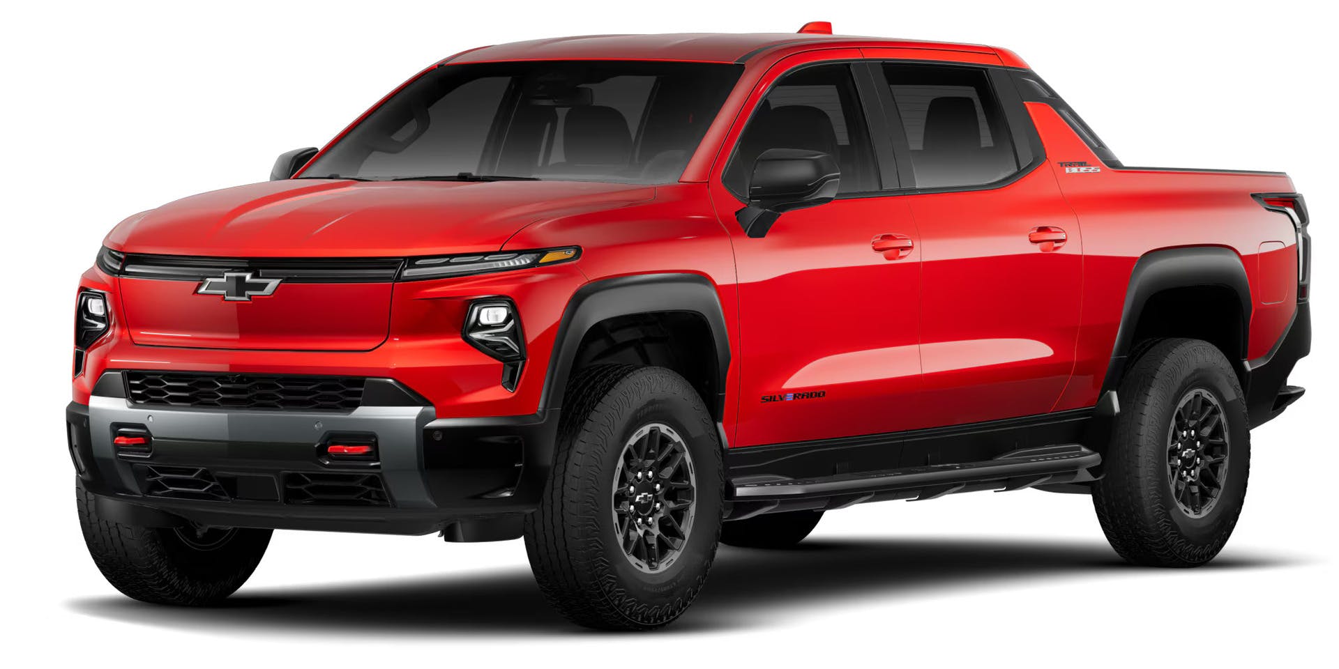trail boss 2026 Chevrolet Silverado EV Trail Boss in red