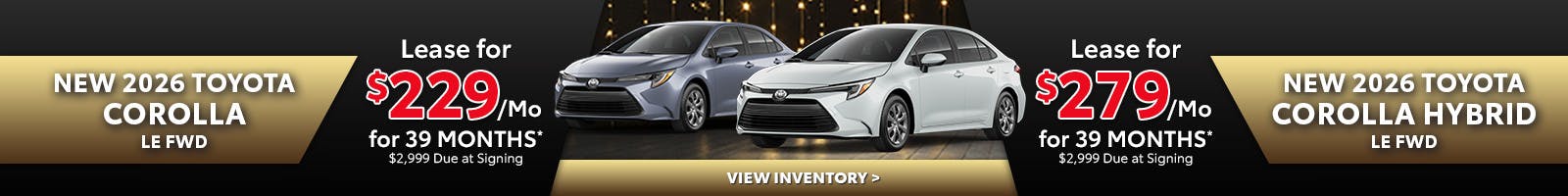 New 2026 Toyota Corolla LE FWD OR New 2026 Toyota Corolla Hybrid LE FWD