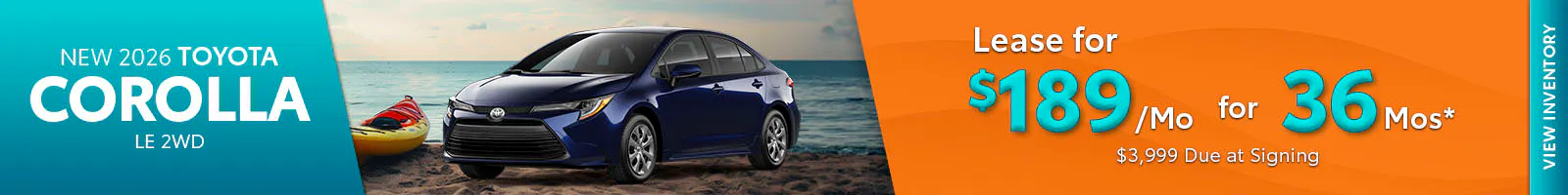 New 2026 Toyota Corolla LE 2WD