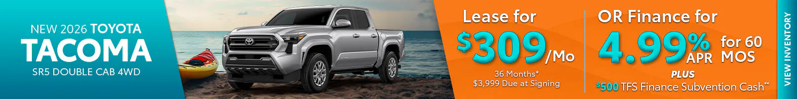 New 2026 Toyota Tacoma SR5 Double Cab 4WD