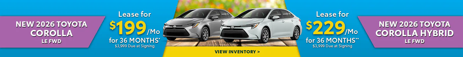 New 2026 Toyota Corolla LE FWD OR New 2026 Toyota Corolla Hybrid LE FWD