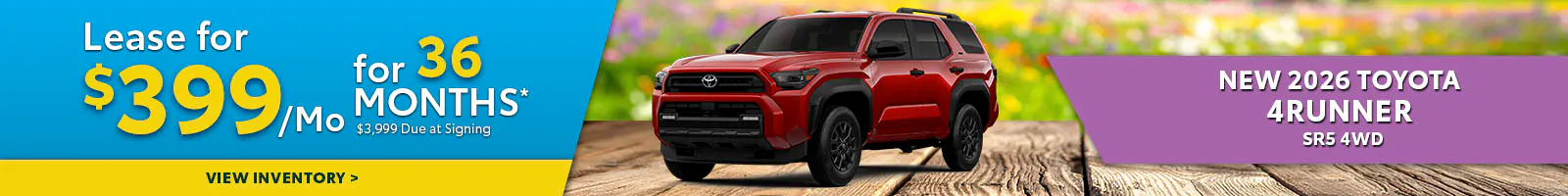 New 2026 Toyota 4Runner SR5 4WD