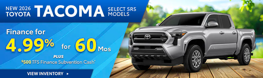 New 2026 Toyota Tacoma Select SR5 Models | Umansky Toyota