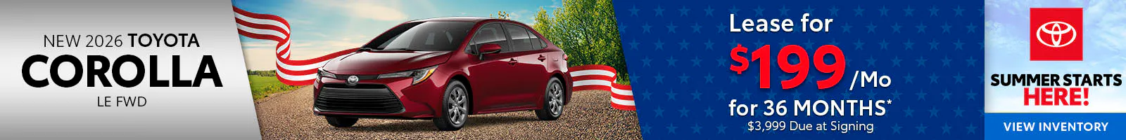New 2026 Toyota Corolla LE FWD