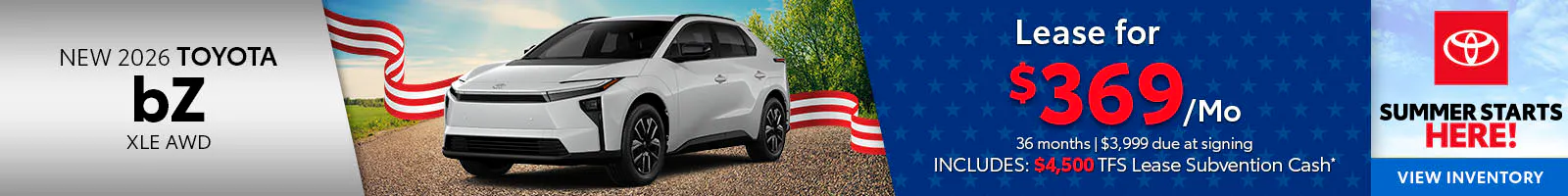 New 2026 Toyota bZ XLE AWD