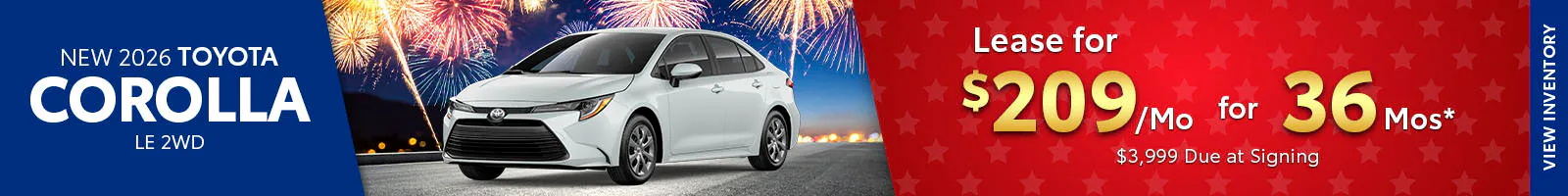 New 2026 Toyota Corolla LE 2WD