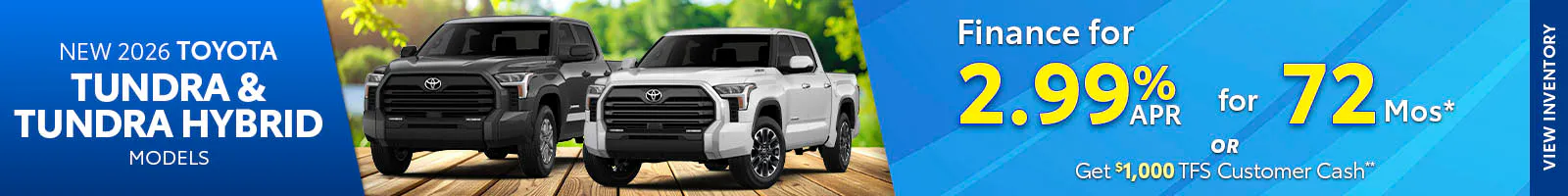New 2026 Toyota Tundra and Tundra Hybrid Models