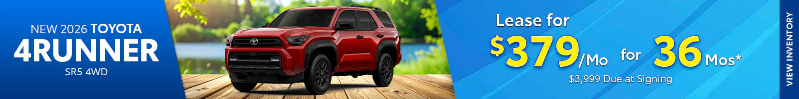 New 2026 Toyota 4Runner SR5 4WD