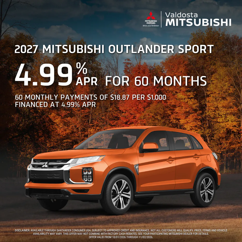 2027 Mitsubishi Outlander Sport 4.99% APR for 60 Months | Valdosta Mitsubishi