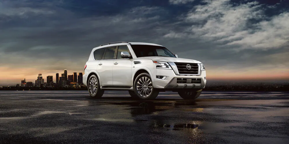 white Nissan Armada
