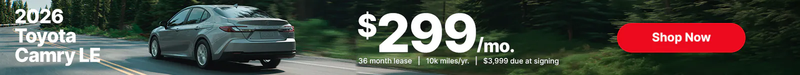 2026 Toyota Camry SRP Banner