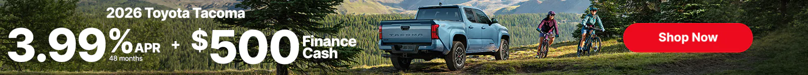 2026 Toyota Tacoma SRP Banner