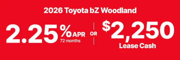 2026 Toyota bZ Woodland SRP Banner | Walser Toyota