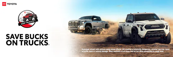 Save Bucks On Trucks SRP Banner | Walser Toyota