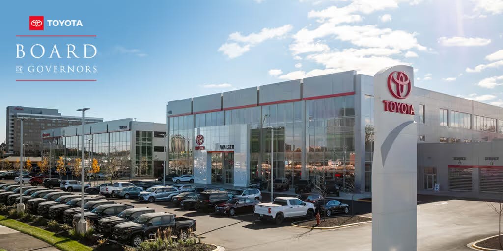 Board of Governors Award front of dealership